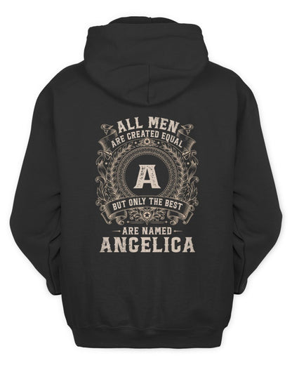All Men Are Created Equal Cool Logo Shirt ANGELICA M1-60 / Unisex Hoodie / black