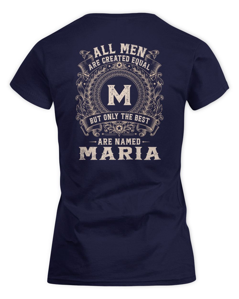 All Men Are Created Equal Cool Logo Shirt MARIA M1-60 / Women's Standard T-Shirt / navy