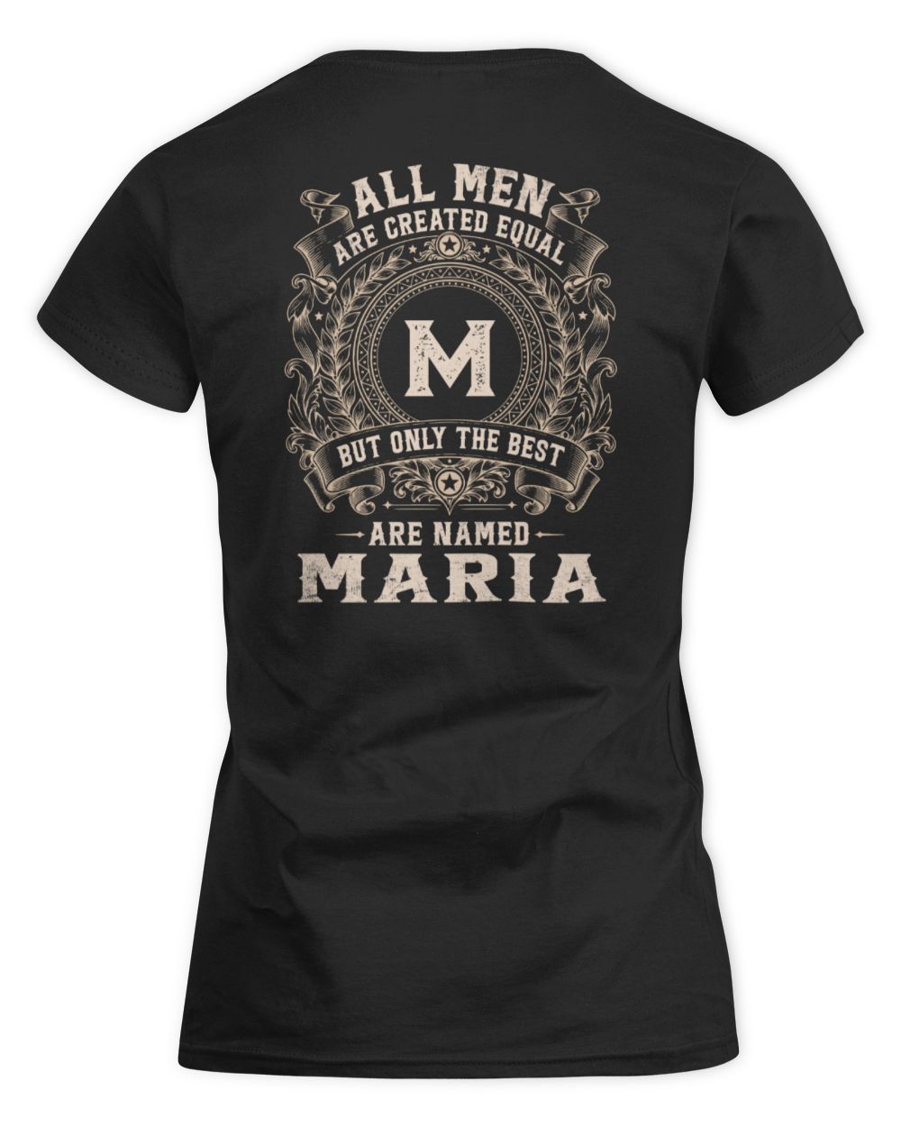 All Men Are Created Equal Cool Logo Shirt MARIA M1-60 / Women's Standard T-Shirt / black