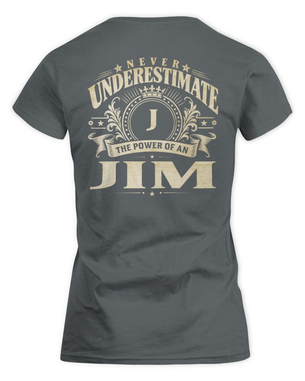 Never Underestimate Your Name Luxury Logo Shirt JIM M1-63 / Women's Standard T-Shirt / charcoal