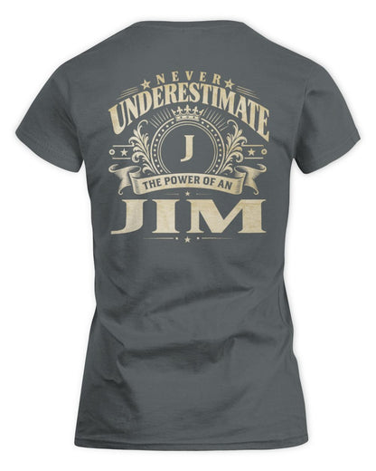 Never Underestimate Your Name Luxury Logo Shirt JIM M1-63 / Women's Standard T-Shirt / charcoal