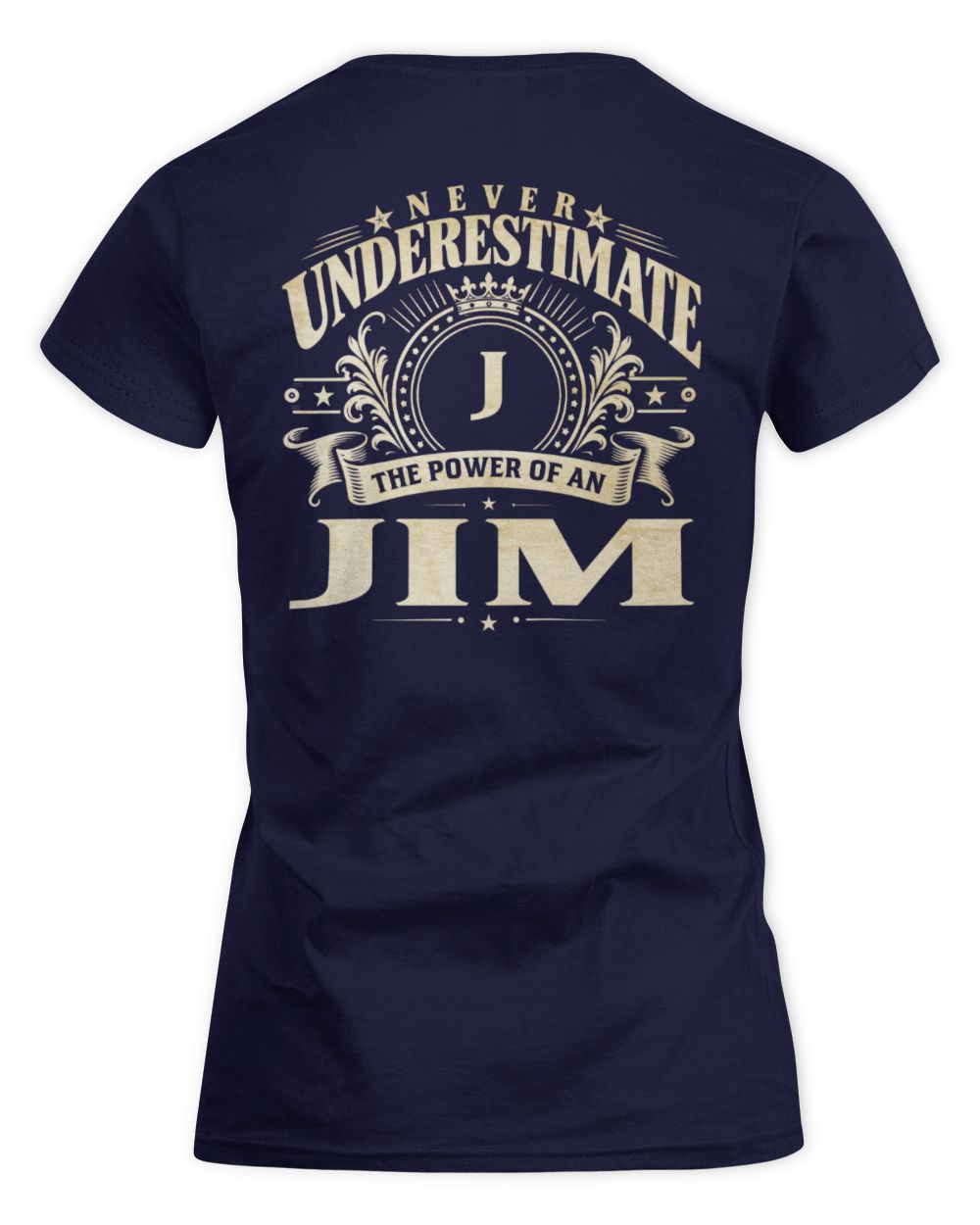 Never Underestimate Your Name Luxury Logo Shirt JIM M1-63 / Women's Standard T-Shirt / navy