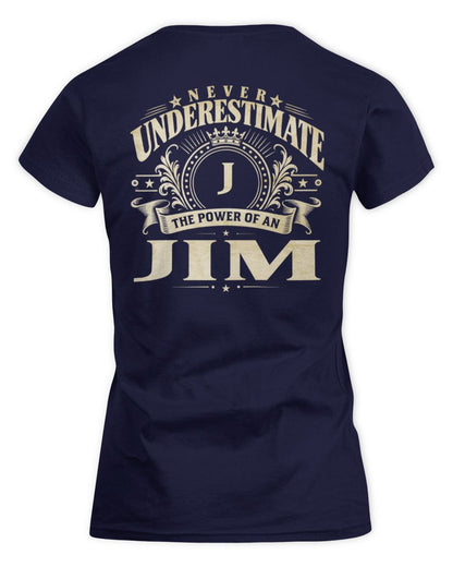 Never Underestimate Your Name Luxury Logo Shirt JIM M1-63 / Women's Standard T-Shirt / navy
