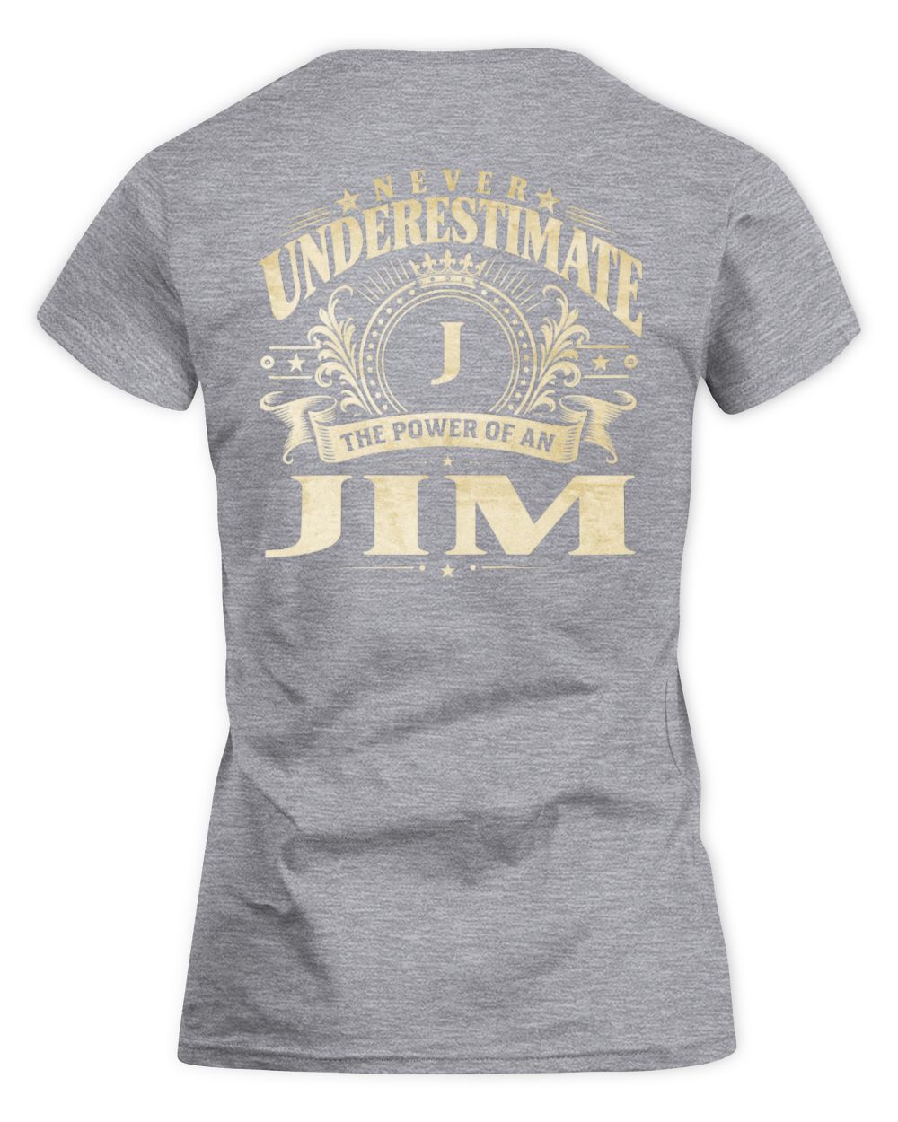 Never Underestimate Your Name Luxury Logo Shirt JIM M1-63 / Women's Standard T-Shirt / sport grey
