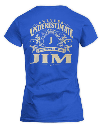 Never Underestimate Your Name Luxury Logo Shirt JIM M1-63 / Women's Standard T-Shirt / royal