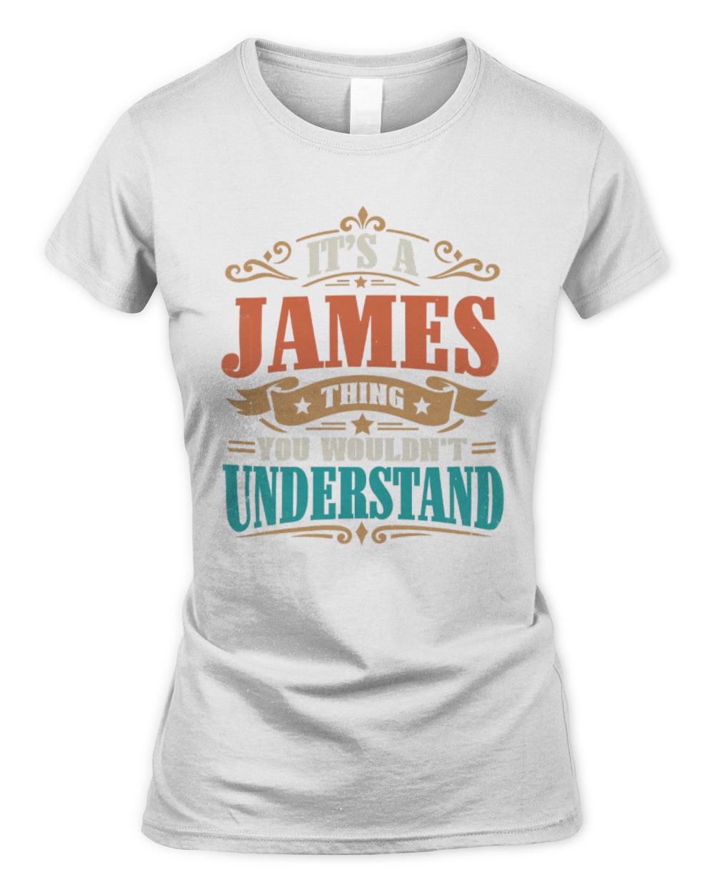 It’s a Name Thing Personalized Retro T-Shirt JAMES M1-47 / Women's Standard T-Shirt / white