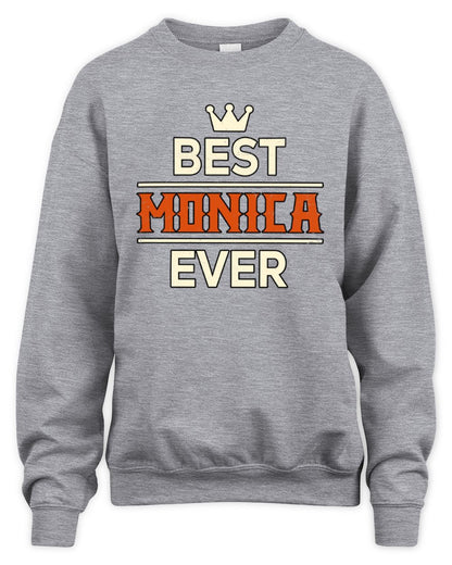 Best Your Name With Crown Shirt MONICA M1-59 / Unisex Sweatshirt / sport grey