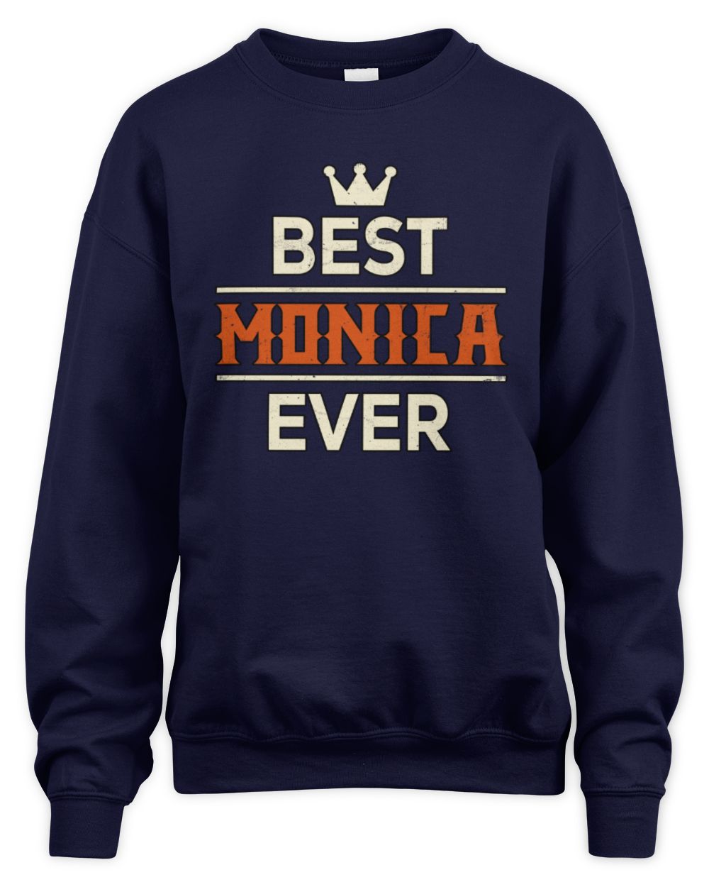 Best Your Name With Crown Shirt MONICA M1-59 / Unisex Sweatshirt / navy