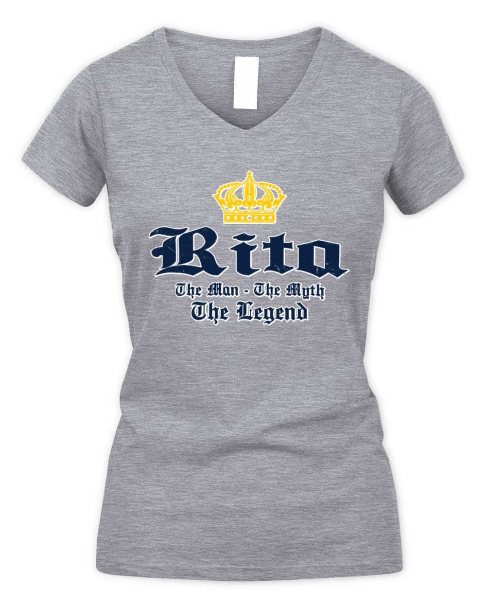 The Man The Myth The Legend Corona Beer T-Shirt RITA M1-S83 / Women's V-Neck T-Shirt / sport grey