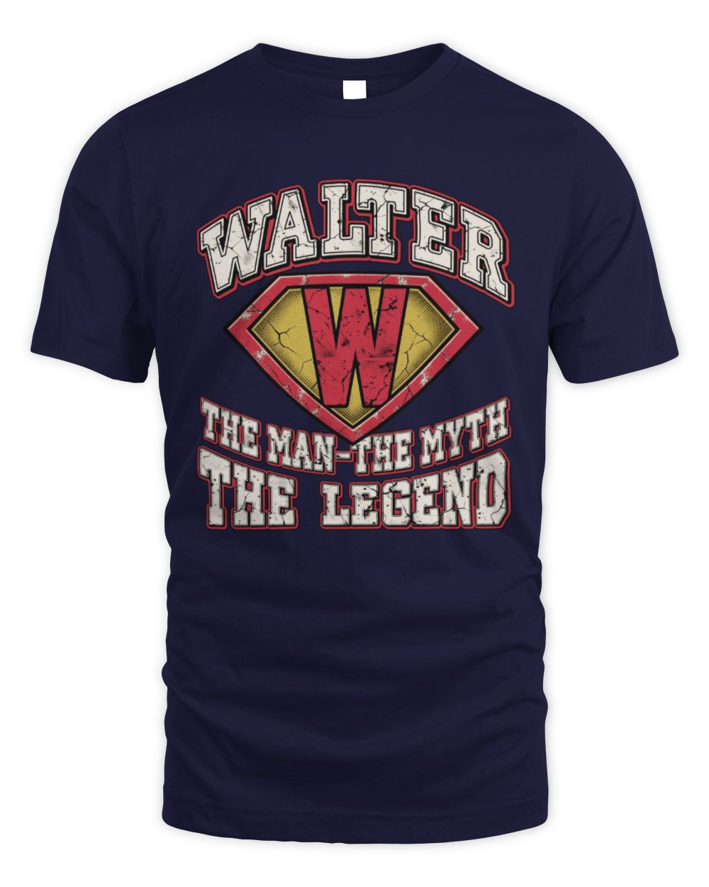 The Man The Myth The Legend Superman Graphic T-Shirt WALTER M1-74 / Unisex Standard T-Shirt / navy