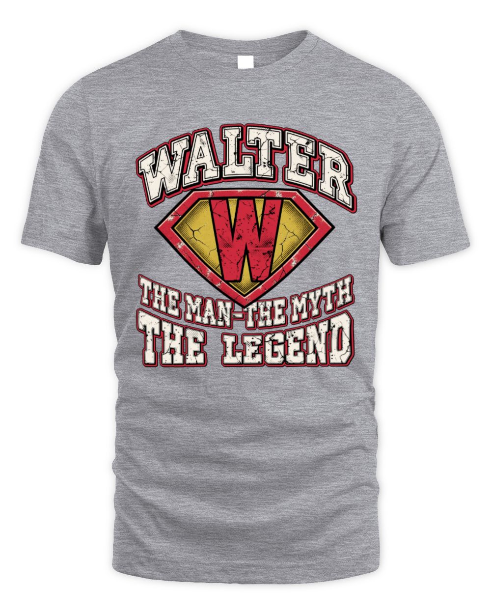 The Man The Myth The Legend Superman Graphic T-Shirt WALTER M1-74 / Unisex Standard T-Shirt / sport grey