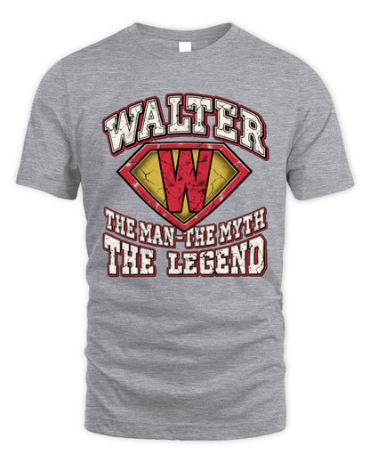 The Man The Myth The Legend Superman Graphic T-Shirt WALTER M1-74 / Unisex Standard T-Shirt / sport grey