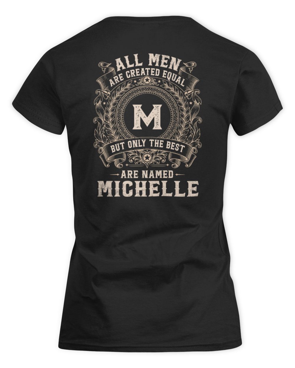All Men Are Created Equal Cool Logo Shirt MICHELLE M1-60 / Women's Standard T-Shirt / black