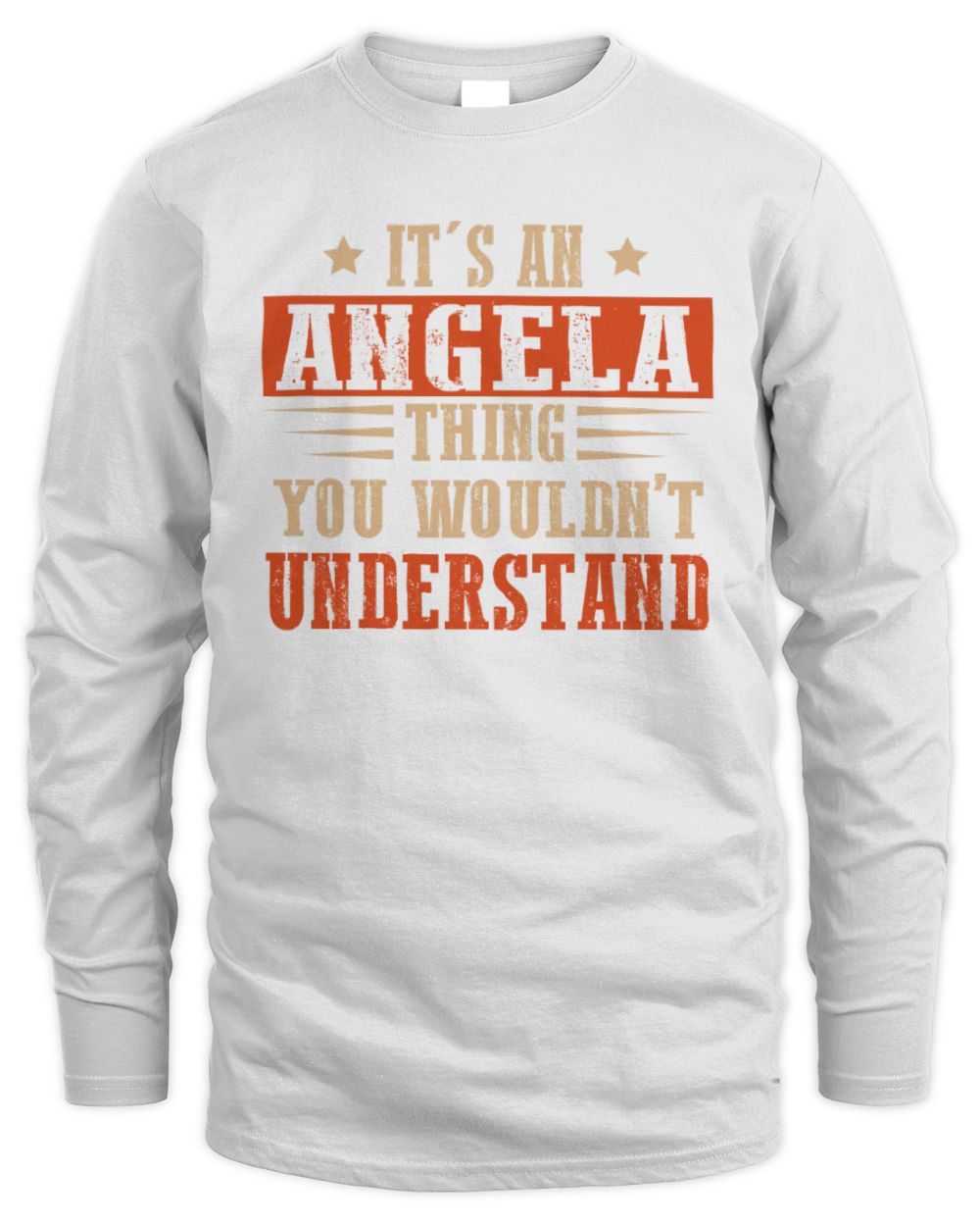 It's a Name Thing Personalized Funny Shirt ANGELA M1-51 / Men's Long Sleeved T-Shirt / white