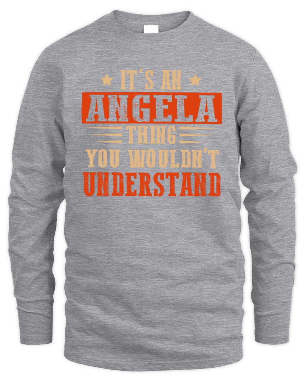 It's a Name Thing Personalized Funny Shirt ANGELA M1-51 / Men's Long Sleeved T-Shirt / sport grey