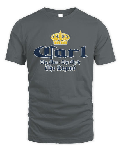 The Man The Myth The Legend Corona Beer T-Shirt CARL M1-S83 / Unisex Standard T-Shirt / charcoal