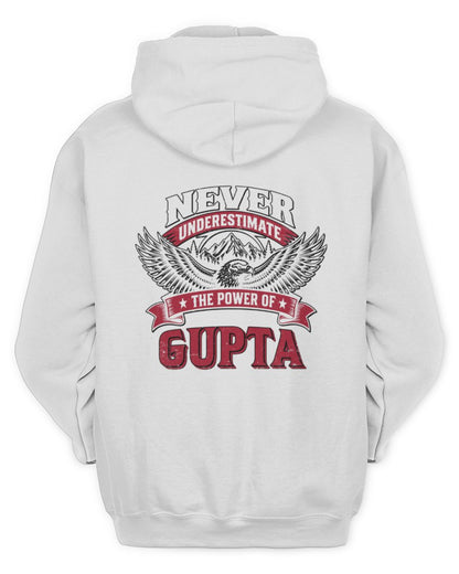 Never Underestimate Your Name Eagle Mountain Shirt GUPTA M1-61 / Unisex Hoodie / white