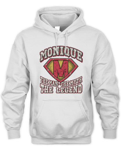 The Man The Myth The Legend Superman Graphic T-Shirt MONIQUE M1-74 / Unisex Hoodie / white