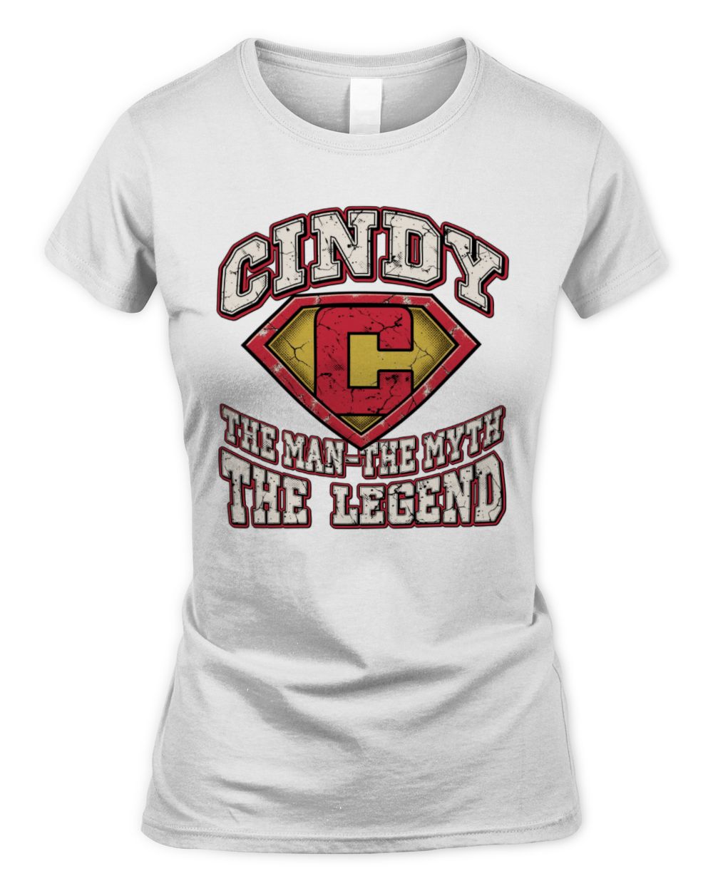 The Man The Myth The Legend Superman Graphic T-Shirt CINDY M1-74 / Women's Standard T-Shirt / white
