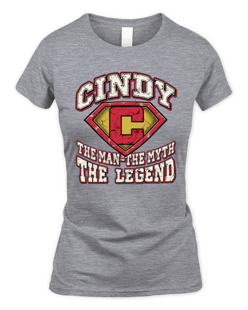 The Man The Myth The Legend Superman Graphic T-Shirt CINDY M1-74 / Women's Standard T-Shirt / sport grey