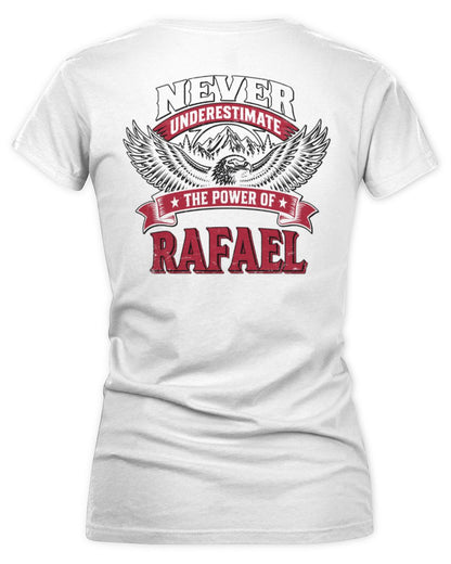 Never Underestimate Your Name Eagle Mountain Shirt RAFAEL M1-61 / Women's V-Neck T-Shirt / white