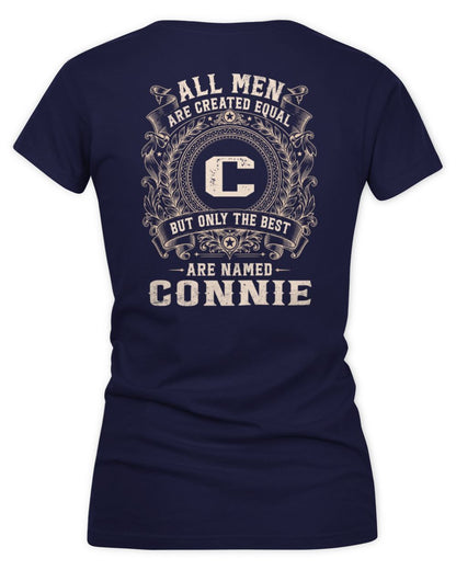 All Men Are Created Equal Cool Logo Shirt CONNIE M1-60 / Women's V-Neck T-Shirt / navy