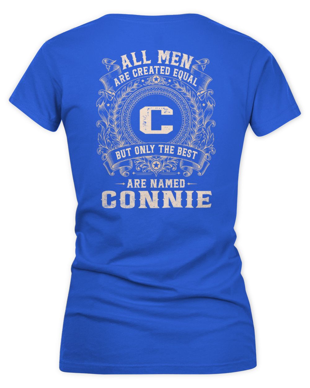 All Men Are Created Equal Cool Logo Shirt CONNIE M1-60 / Women's V-Neck T-Shirt / royal