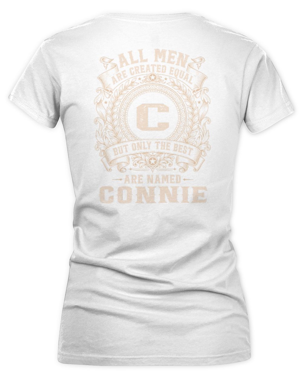 All Men Are Created Equal Cool Logo Shirt CONNIE M1-60 / Women's V-Neck T-Shirt / white