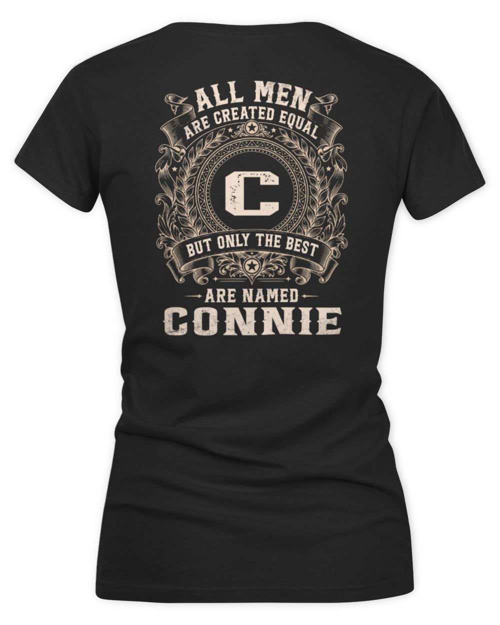 All Men Are Created Equal Cool Logo Shirt CONNIE M1-60 / Women's V-Neck T-Shirt / black