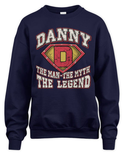 The Man The Myth The Legend Superman Graphic T-Shirt DANNY M1-74 / Unisex Sweatshirt / navy