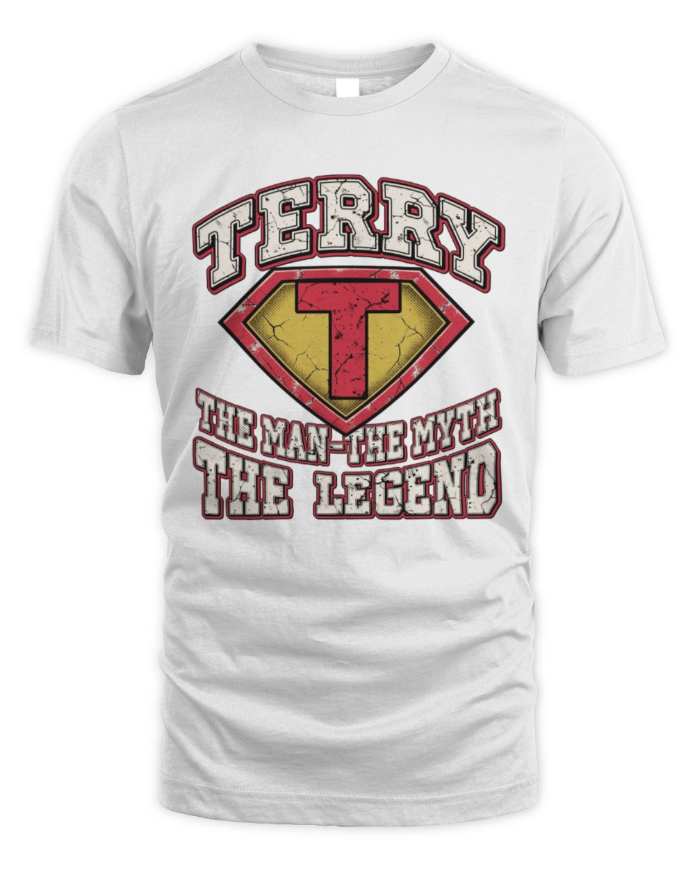 The Man The Myth The Legend Superman Graphic T-Shirt TERRY M1-74 / Unisex Standard T-Shirt / white