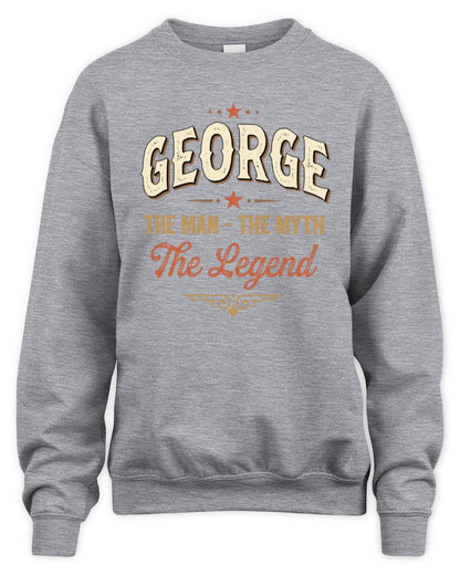I'm Name I'm Not Rude I Just Have The Balls Funny T-Shirt GEORGE M1-77 / Unisex Sweatshirt / sport grey