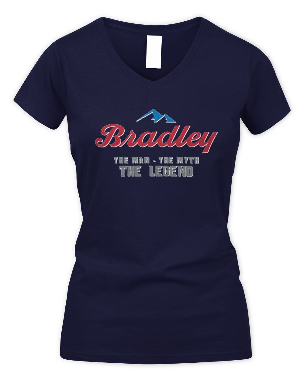 The Man The Myth The Legend Coors Light Beer T-Shirt BRADLEY M1-S84 / Women's V-Neck T-Shirt / navy