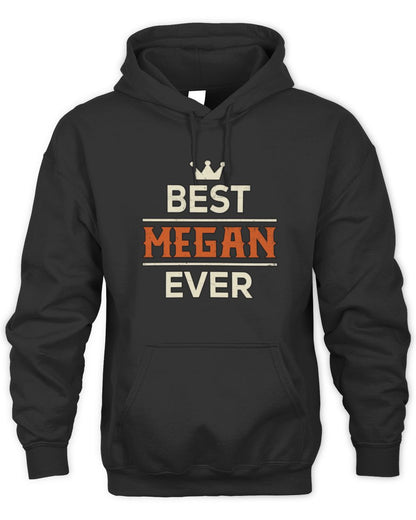 Best Your Name With Crown Shirt MEGAN M1-59 / Unisex Hoodie / black