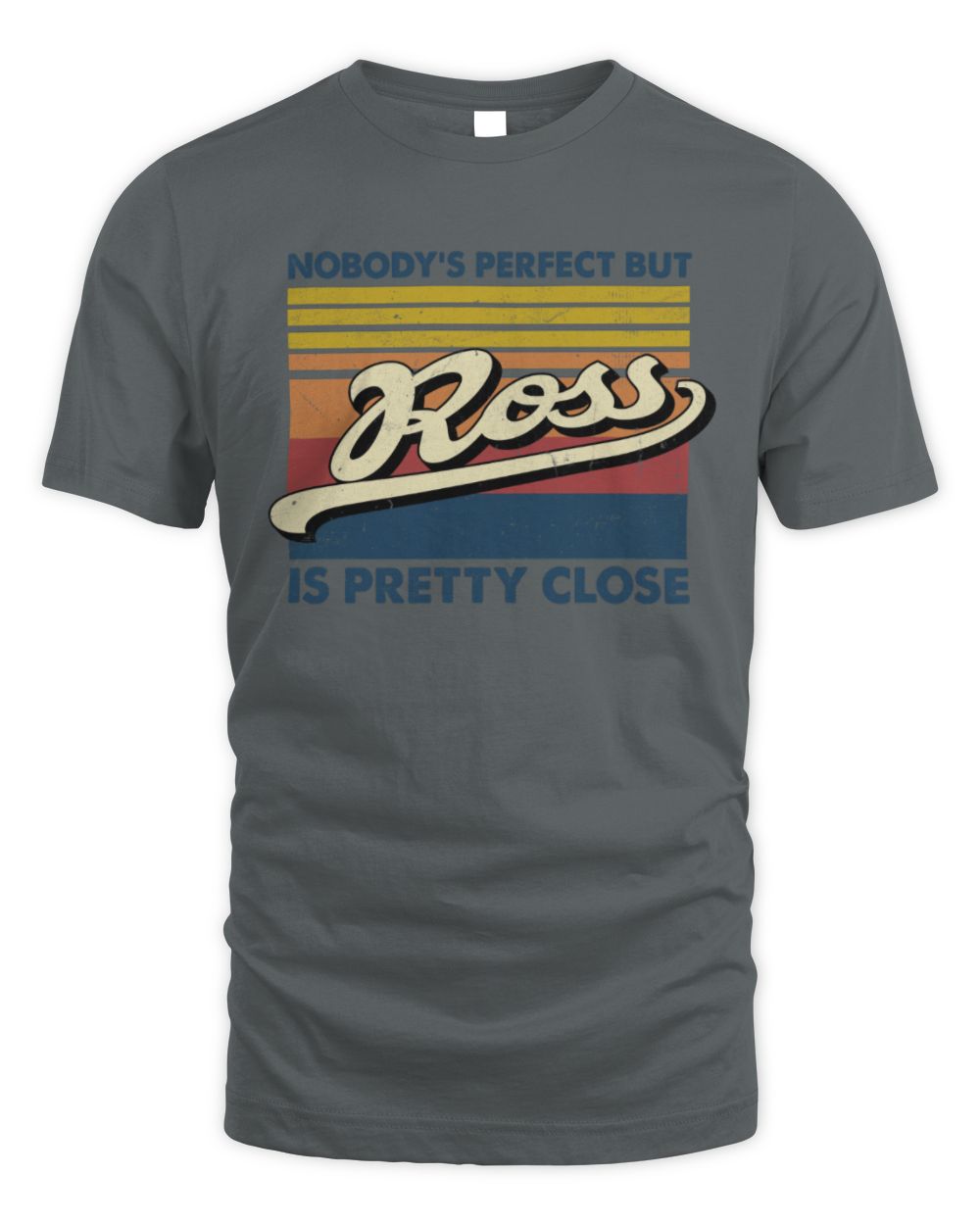Nobody's Perfect But Your Name Is Pretty Close Retro Shirt ROSS M1-65 / Unisex Standard T-Shirt / charcoal