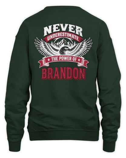 Never Underestimate Your Name Eagle Mountain Shirt BRANDON M1-61 / Unisex Sweatshirt / forest green