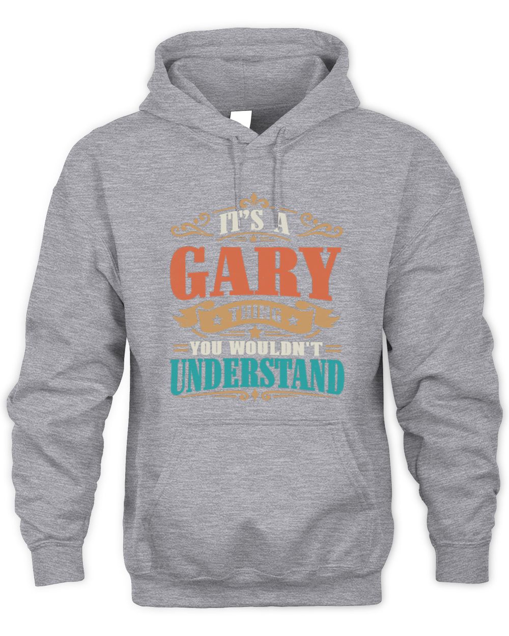 It’s a Name Thing Personalized Retro T-Shirt GARY M1-47 / Unisex Hoodie / sport grey