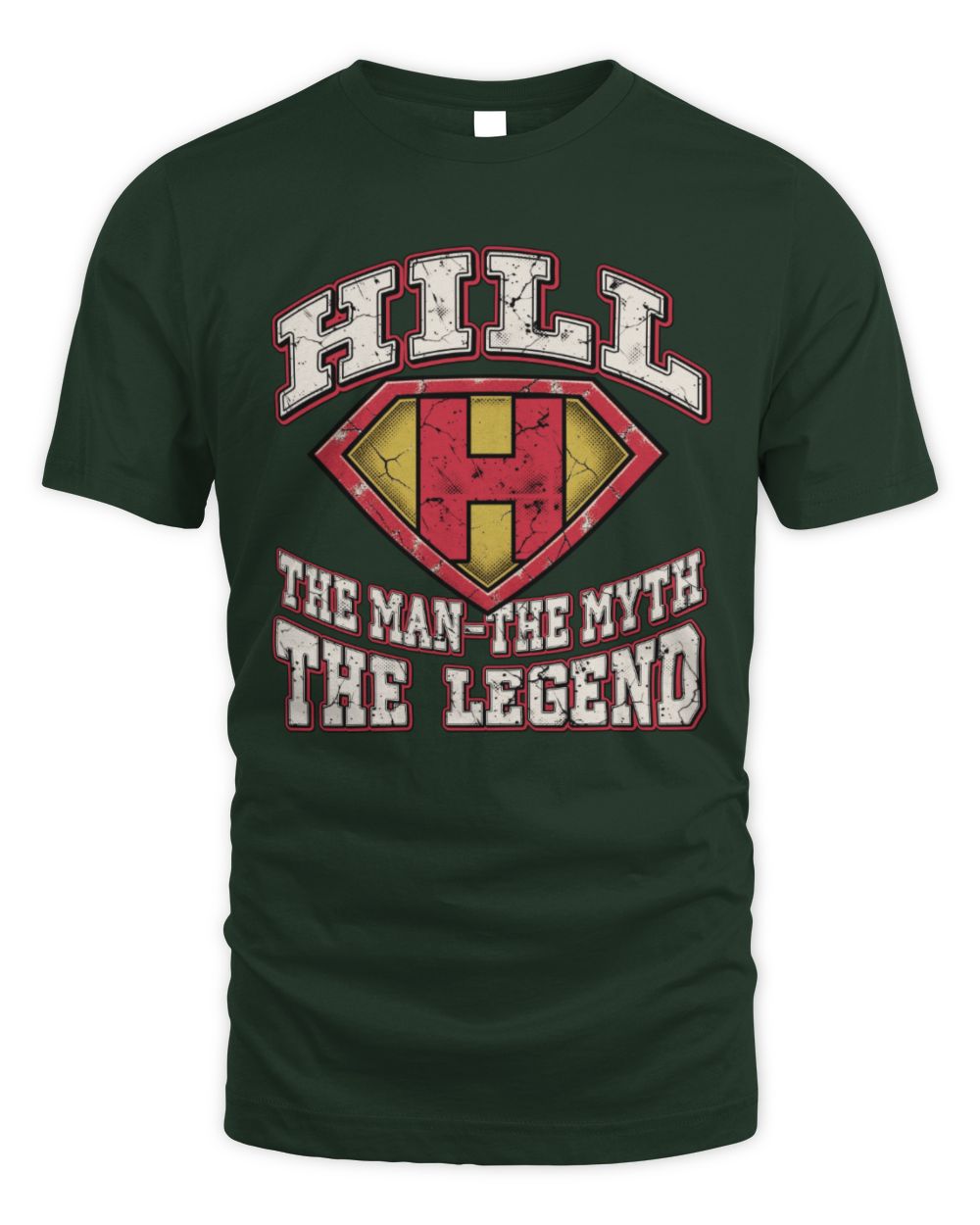 The Man The Myth The Legend Superman Graphic T-Shirt HILL M1-74 / Unisex Standard T-Shirt / forest green