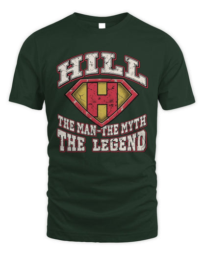 The Man The Myth The Legend Superman Graphic T-Shirt HILL M1-74 / Unisex Standard T-Shirt / forest green