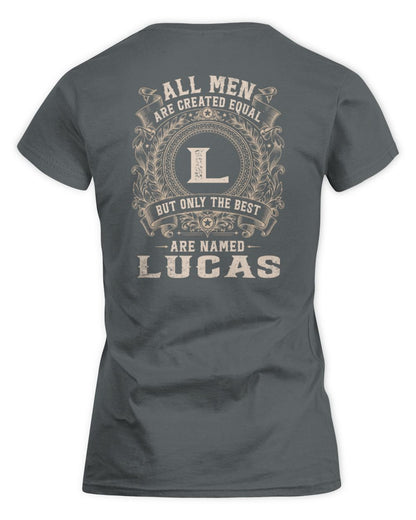 All Men Are Created Equal Cool Logo Shirt LUCAS M1-60 / Women's Standard T-Shirt / charcoal
