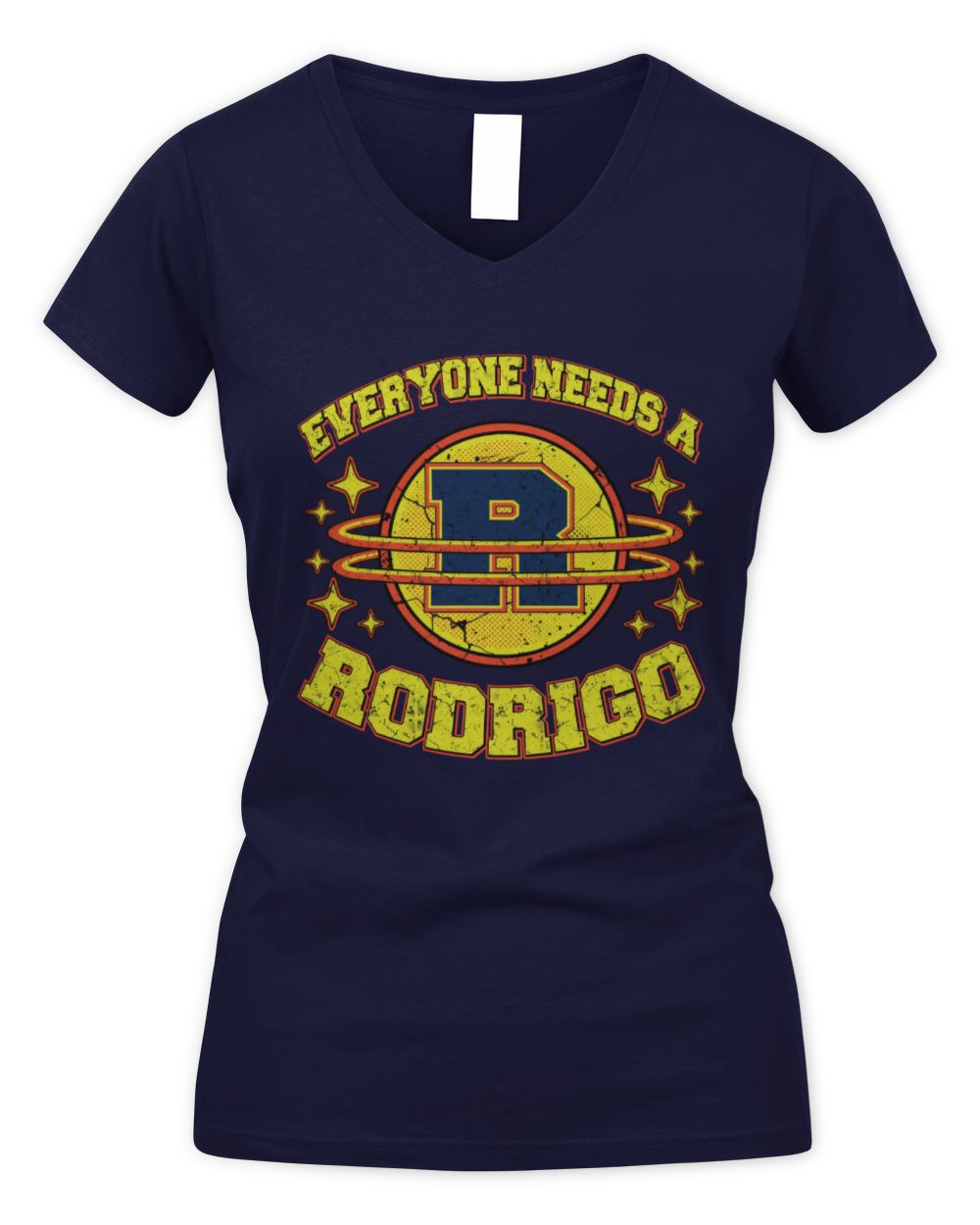 Everyone Needs a Your Name Shirt RODRIGO M1-76 / Women's V-Neck T-Shirt / navy