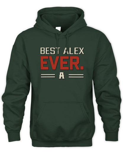 Best Your Name Ever Cool Shirt ALEX M1-58 / Unisex Hoodie / forest green