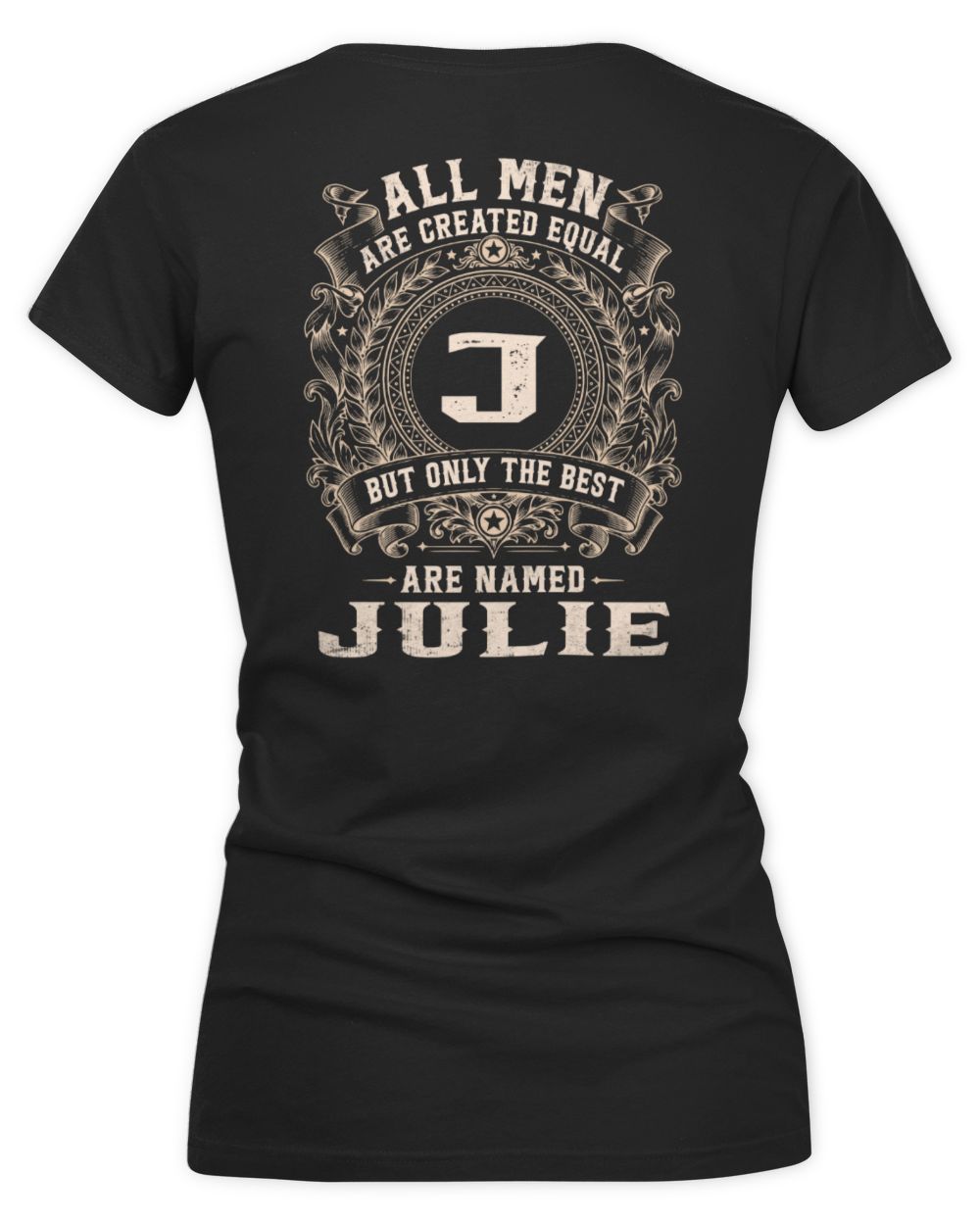 All Men Are Created Equal Cool Logo Shirt JULIE M1-60 / Women's V-Neck T-Shirt / black