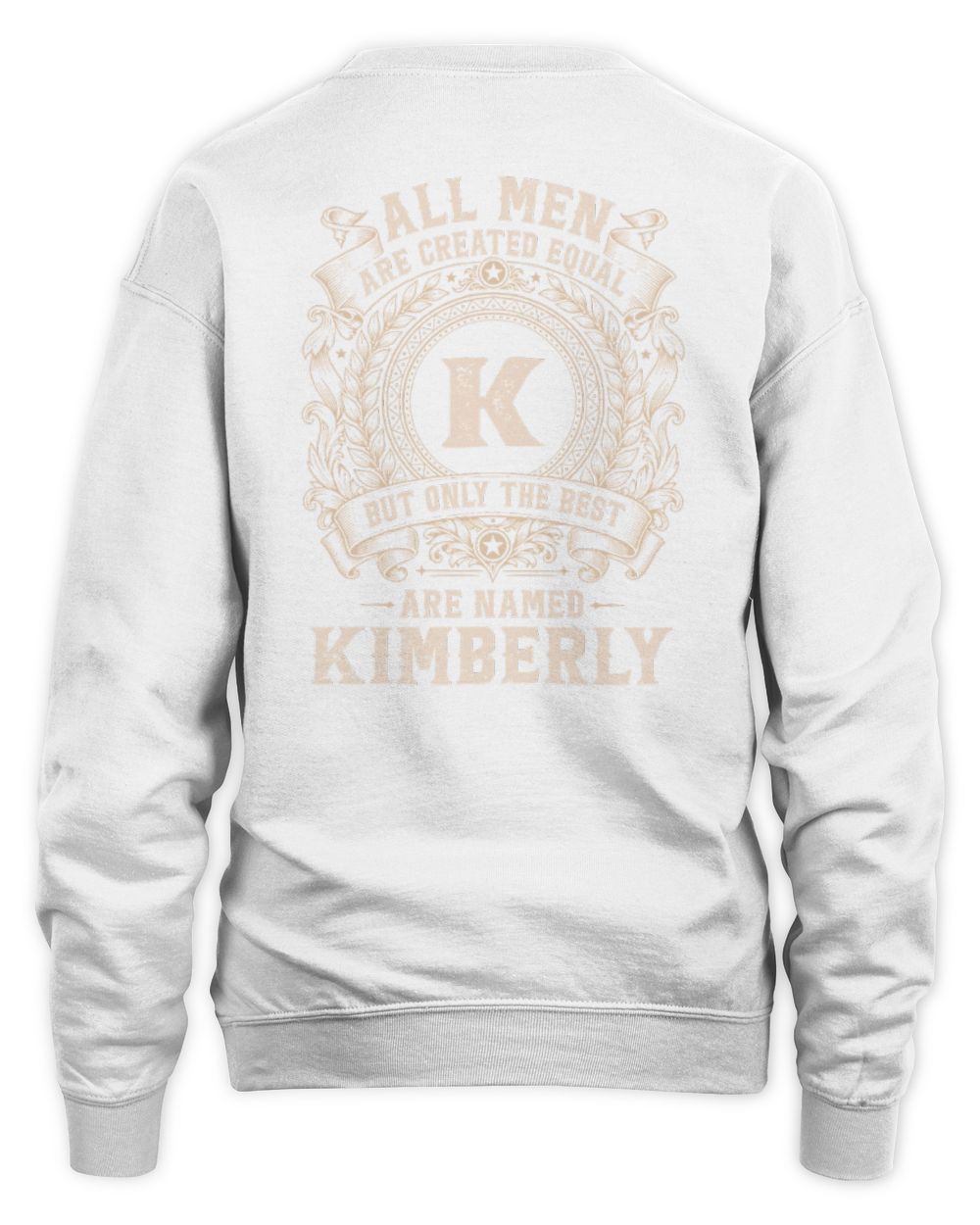 All Men Are Created Equal Cool Logo Shirt KIMBERLY M1-60 / Unisex Sweatshirt / white