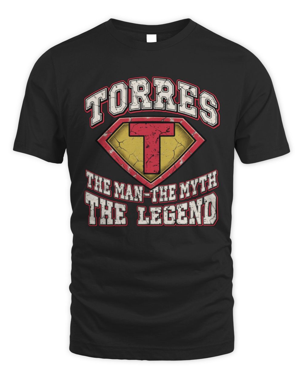 The Man The Myth The Legend Superman Graphic T-Shirt TORRES M1-74 / Unisex Standard T-Shirt / black