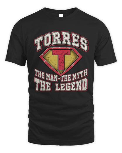 The Man The Myth The Legend Superman Graphic T-Shirt TORRES M1-74 / Unisex Standard T-Shirt / black