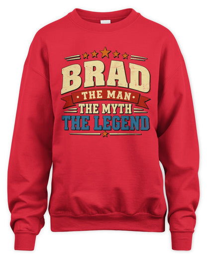 The Man The Myth The Legend Ribbon Vintage T-Shirt BRAD M1-56 / Unisex Sweatshirt / red