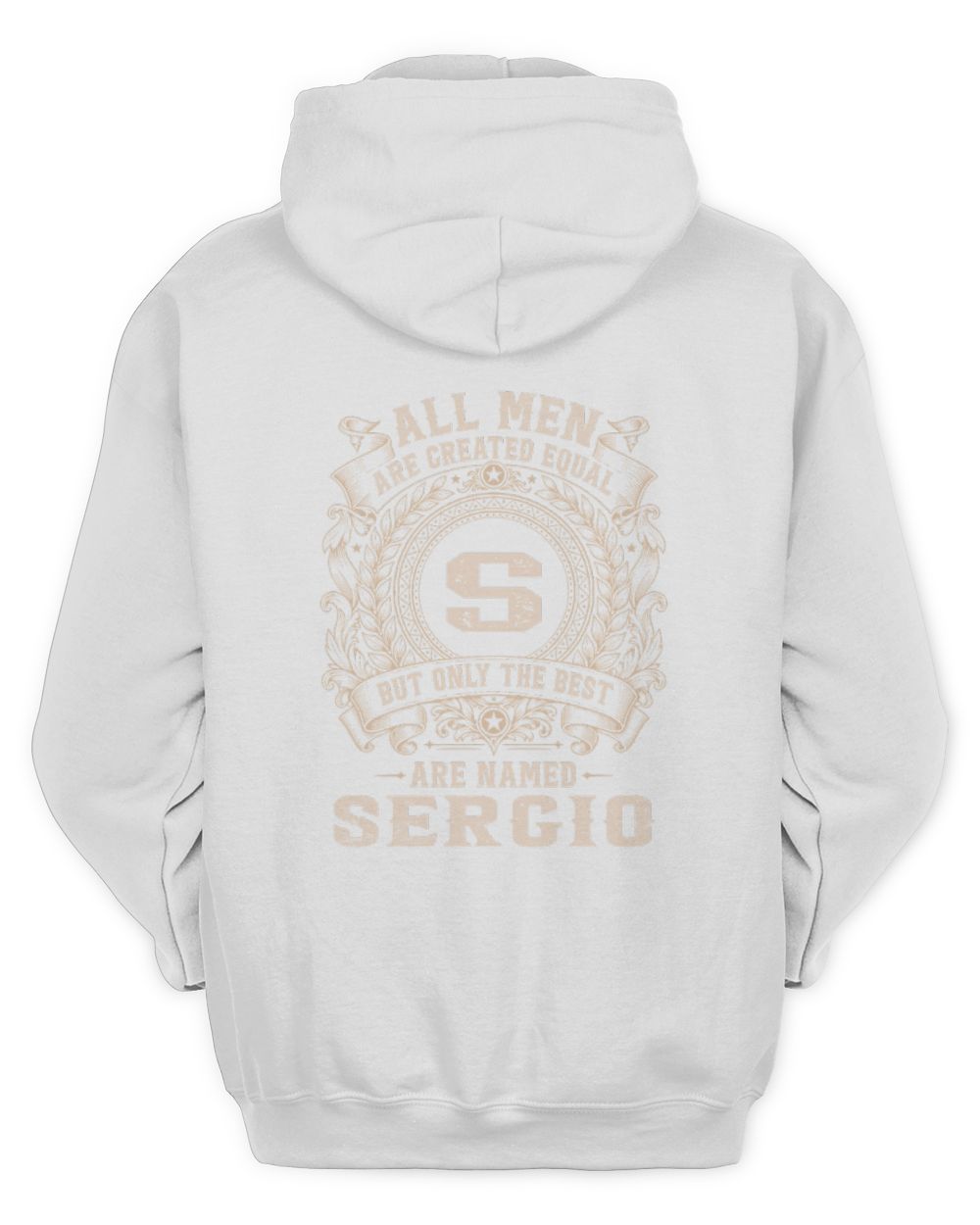 All Men Are Created Equal Cool Logo Shirt SERGIO M1-60 / Unisex Hoodie / white