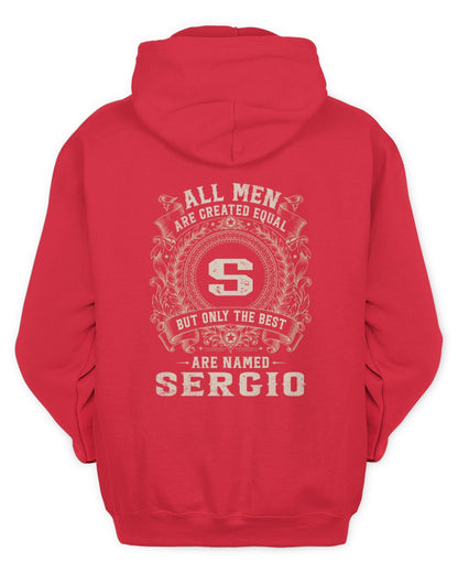 All Men Are Created Equal Cool Logo Shirt SERGIO M1-60 / Unisex Hoodie / red