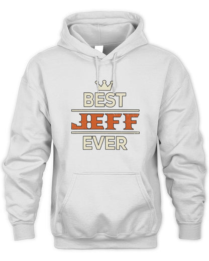 Best Your Name With Crown Shirt JEFF M1-59 / Unisex Hoodie / white